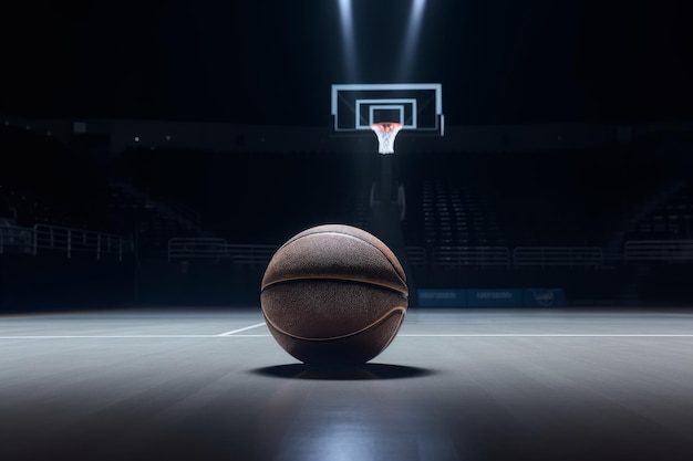 Bola de basquete no chão Gerar Ai