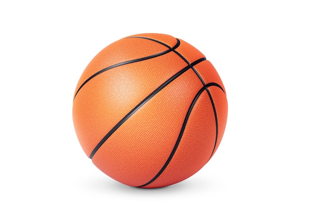 Bola de basquetebol laranja sobre fundo branco