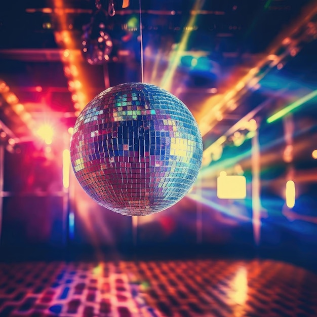 Bola de discoteca no clube noturno