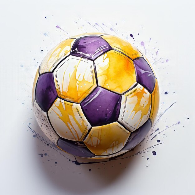 Foto bola de futebol colorida isolada com fundo branco