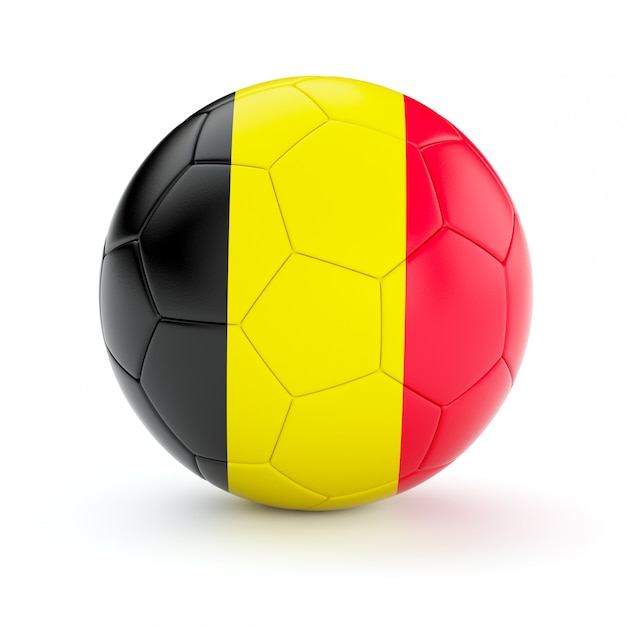 Bola de futebol com bandeira da Bélgica