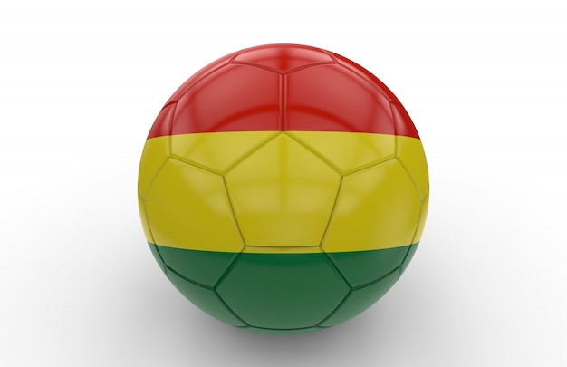 Bola de futebol com bandeira da bolívia