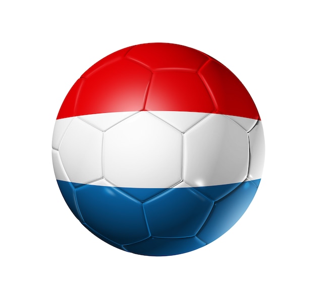 Bola de futebol com bandeira da holanda