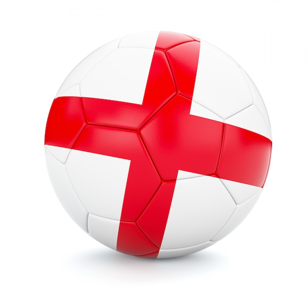 Bola de futebol com bandeira da inglaterra