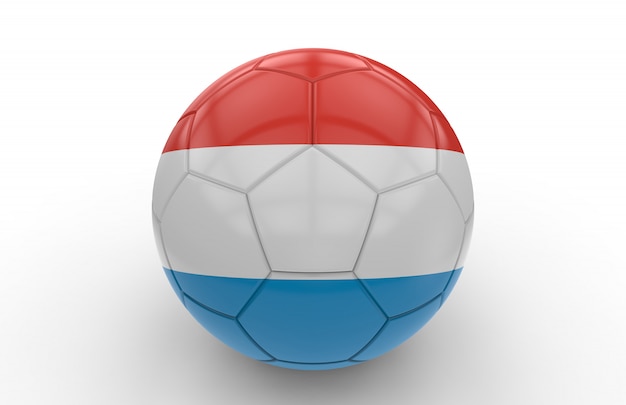 Bola de futebol com bandeira do Luxemburgo