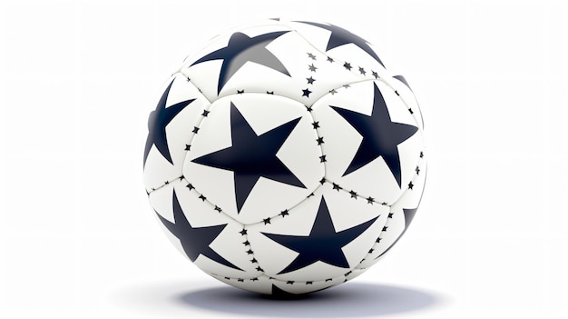 Foto bola de futebol com padrão de estrela