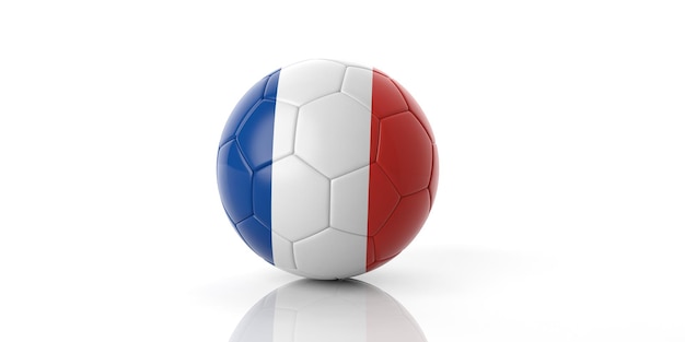 Bola de futebol de futebol de França de renderização 3D