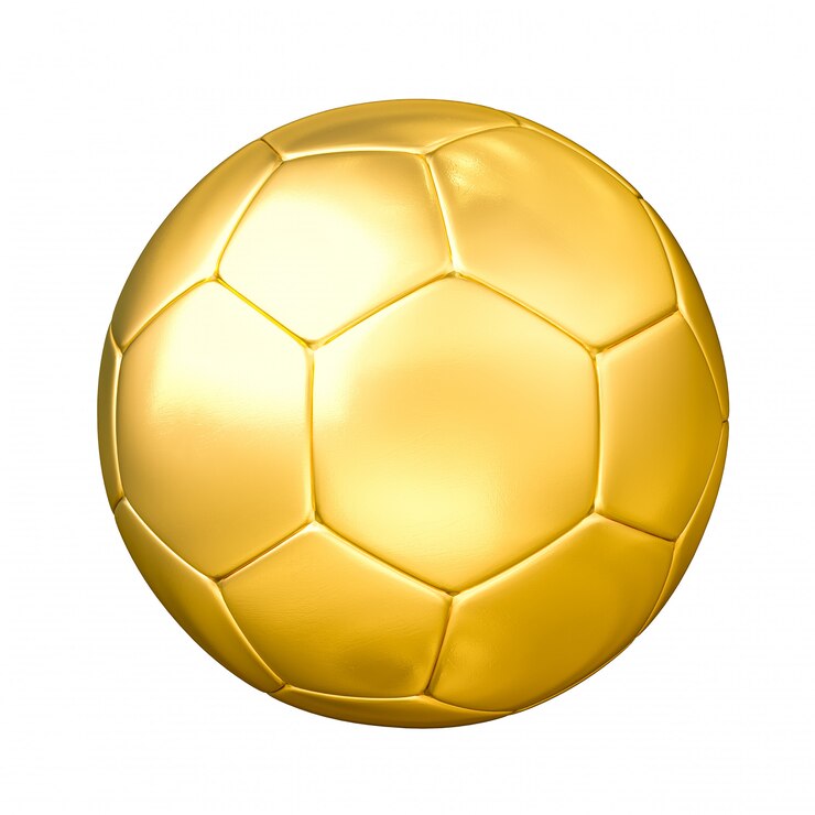 Foto bola de futebol dourado