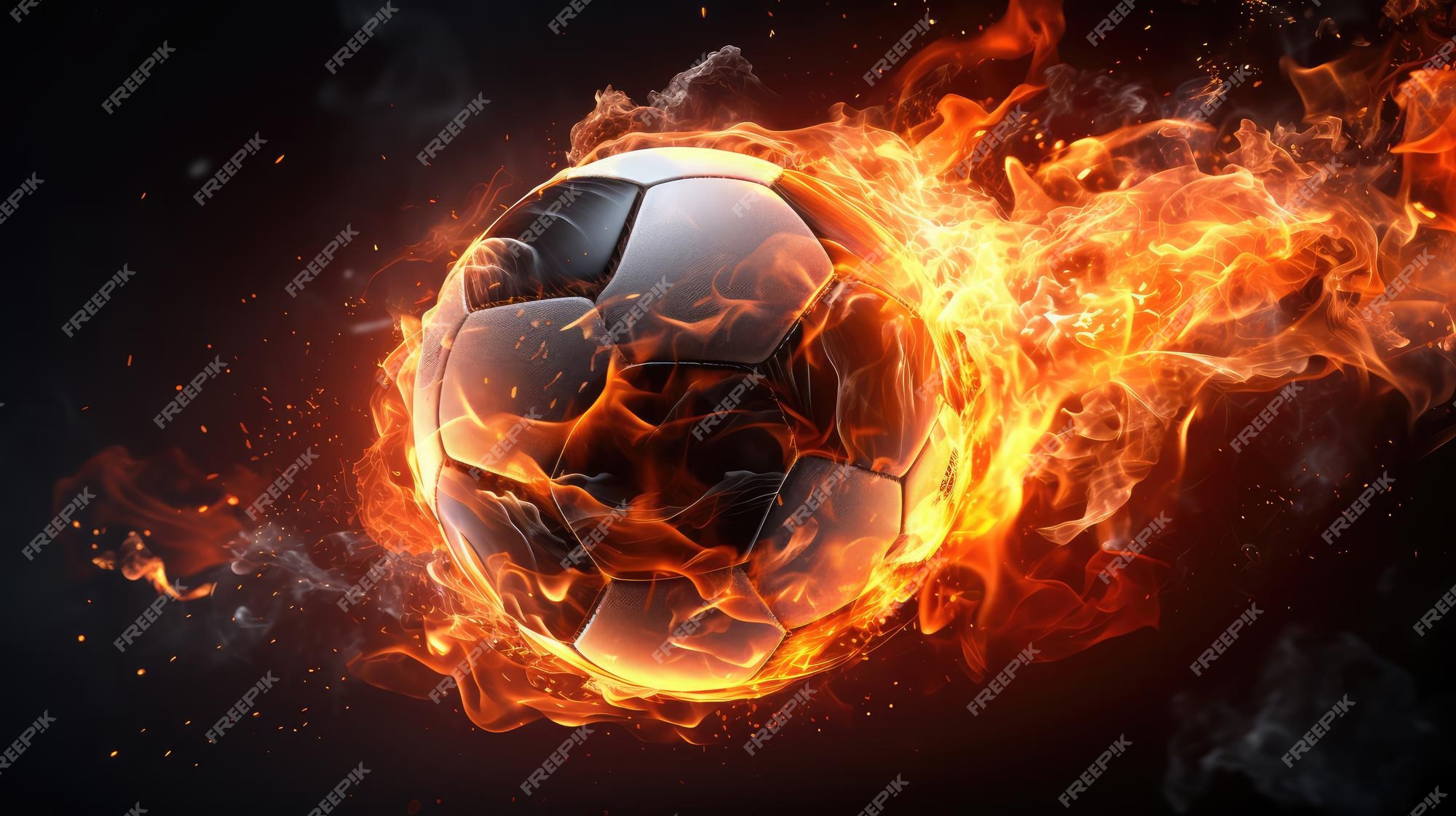 Jogo americano de futebol Fire Ice com bola esportiva de fogo e