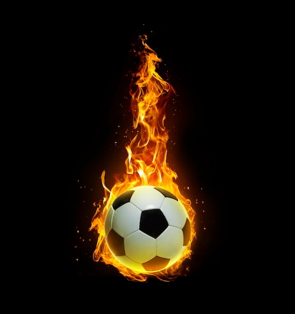 Jogo americano de futebol Fire Ice com bola esportiva de fogo e