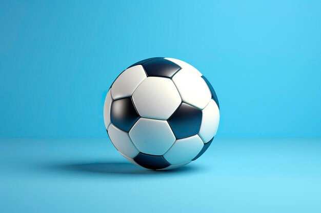 bola de futebol em fundo azul claro