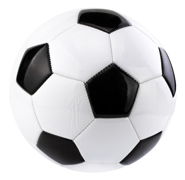 Bola de futebol isolada em fundo branco