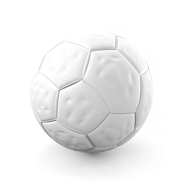 Foto bola de futebol isolada no fundo branco gera ai
