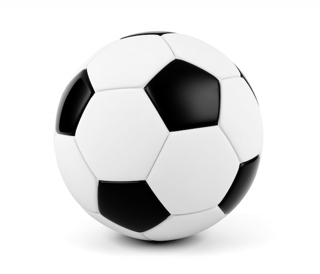 Foto bola de futebol isolada no fundo branco