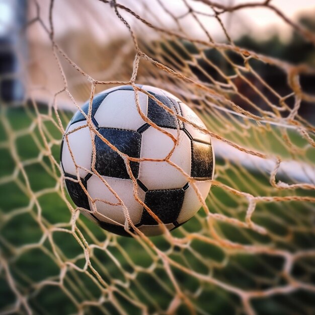 Foto bola de futebol no campo