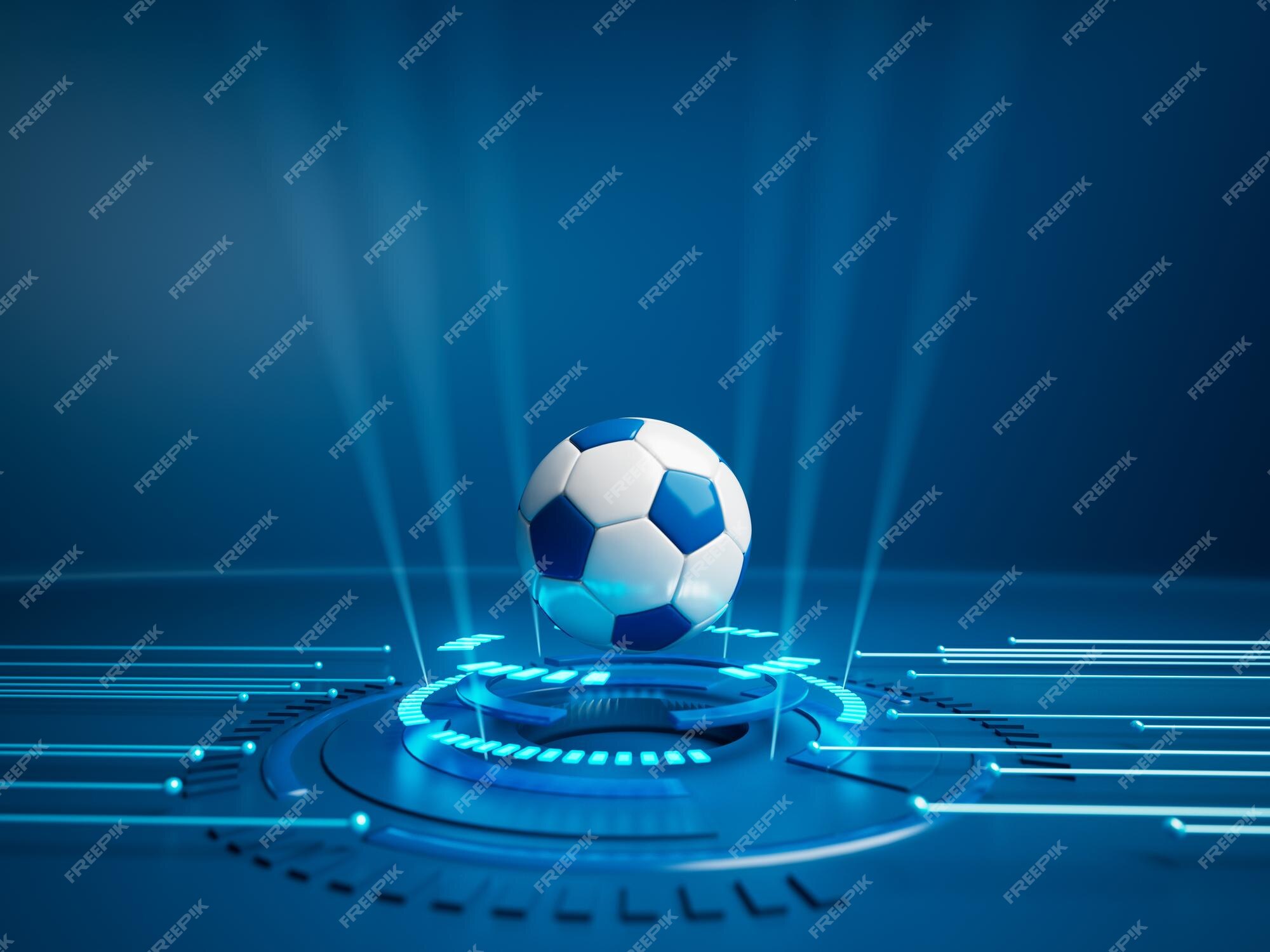 Futebol na televisão 3d ilustração stock. Ilustração de direto