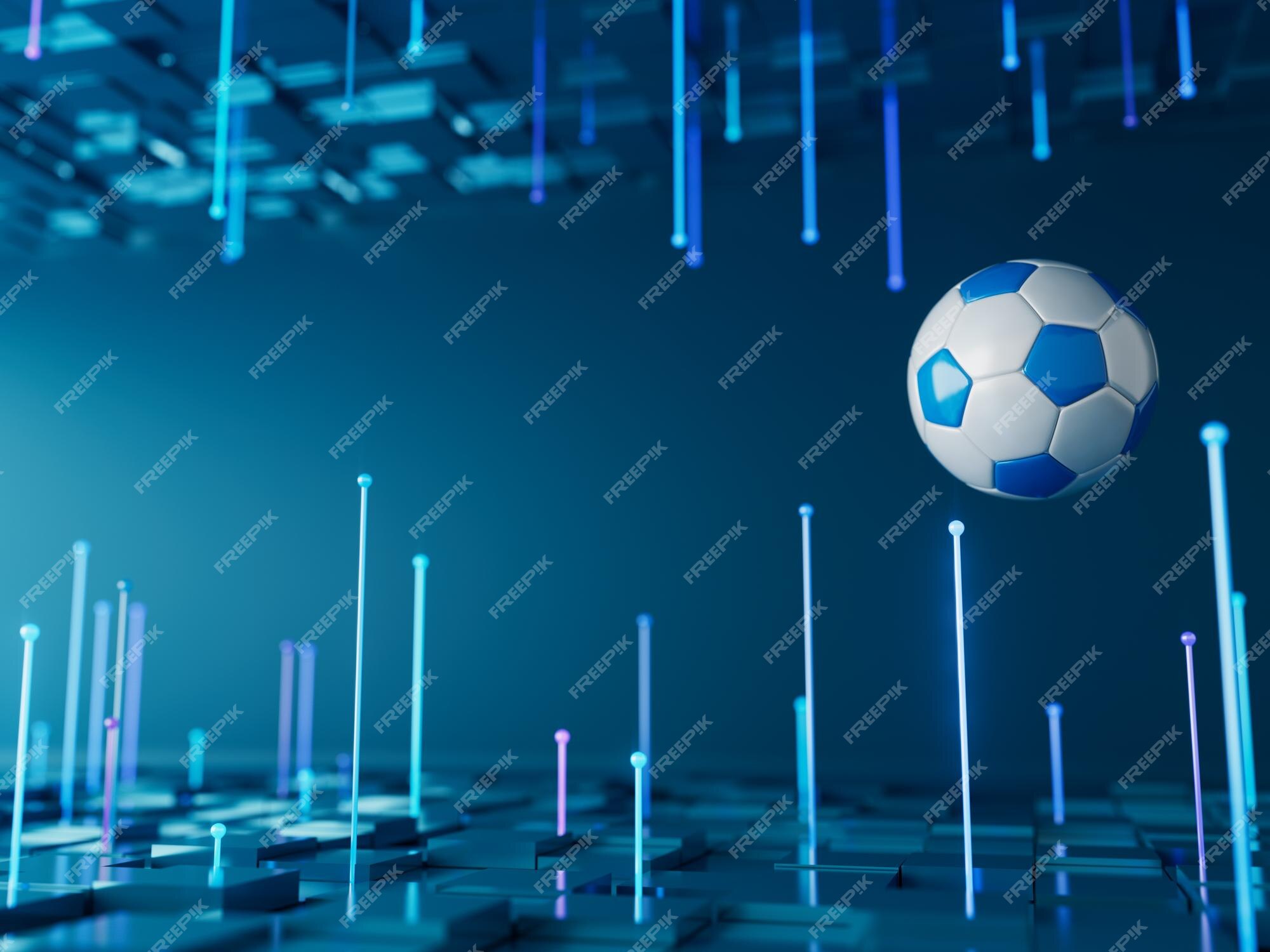 Futebol na televisão 3d ilustração stock. Ilustração de direto