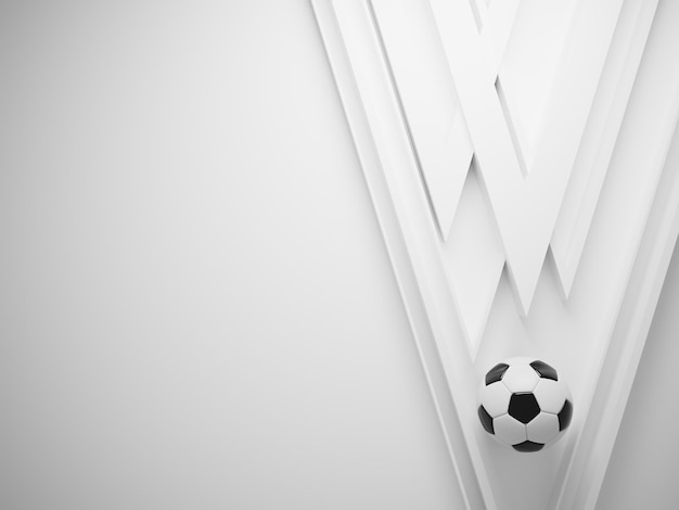 Foto bola de futebol objeto 3d ilustração 3d elemento de fundo gráfico resumo do esporte
