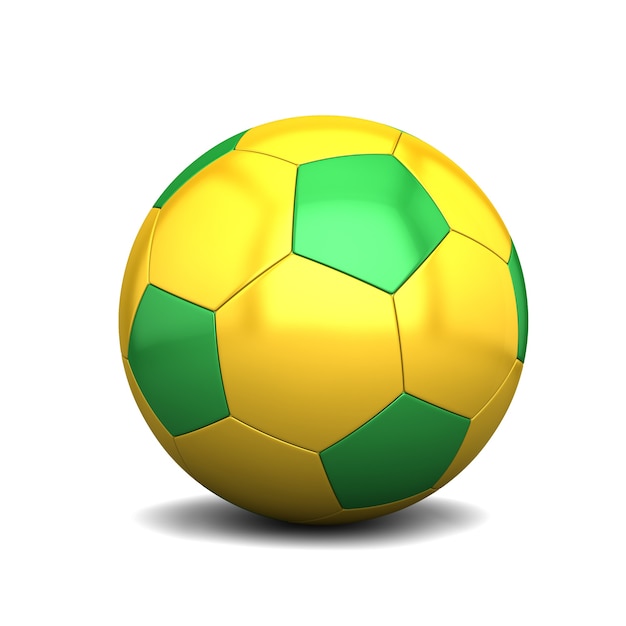 BOLA DE FUTEBOL CERAMICA VERDE E AMARELO