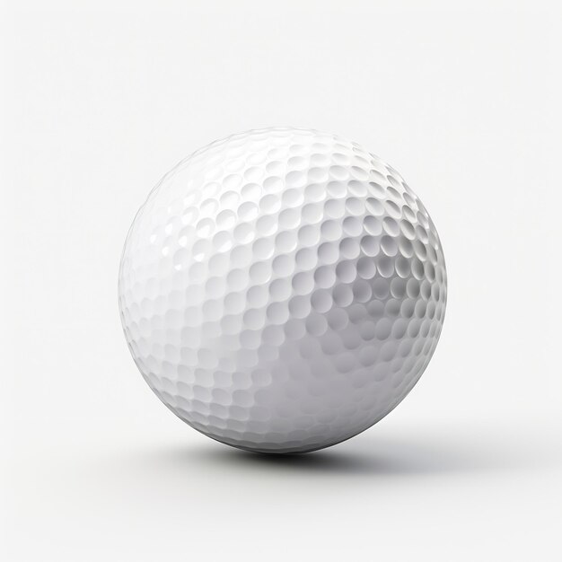 Bola de golfe em fundo branco Jogo de esporte Hobby