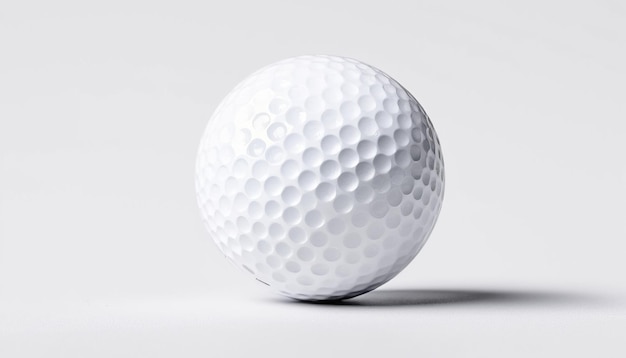 Bola de golfe isolada em close-up em fundo branco