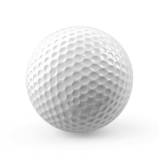 Bola de golfe isolada na renderização 3d de fundo branco gerar ai