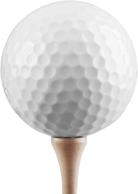 Bola de golfe isolada no fundo branco. Conceito de esporte e recreação