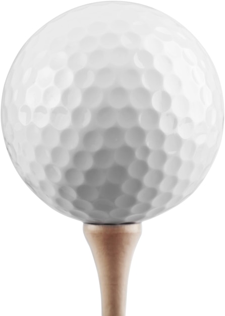 Foto bola de golfe isolada no fundo branco. conceito de esporte e recreação