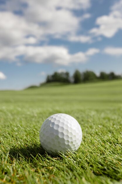 Foto bola de golfe no campo