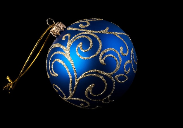 Foto bola de natal azul