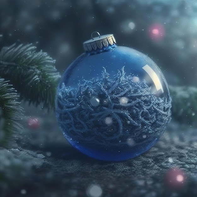 Bola de Natal Azul