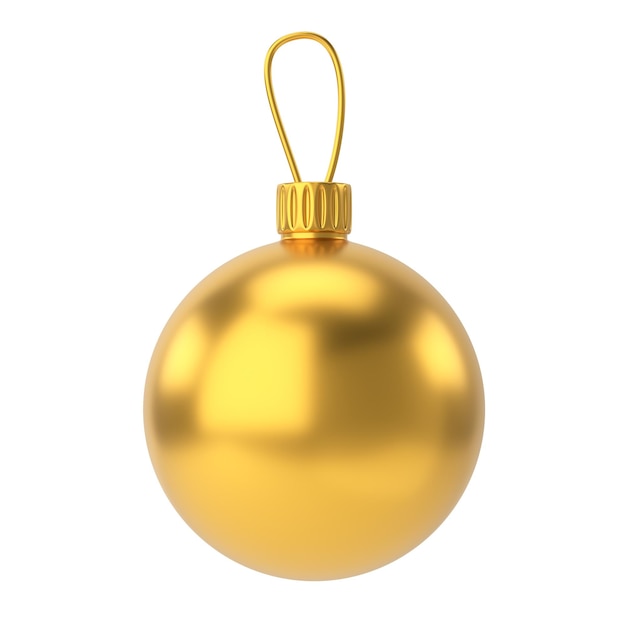 Elemento 3D Para Composição Bola De Natal Amarela E Preta PNG