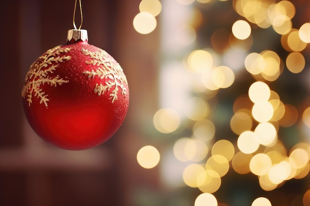 Bola de Natal na decoração da árvore de Natal