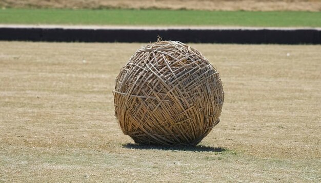 Foto bola de palha no campo na espanha