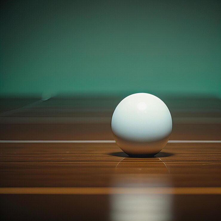 Foto bola de pingue-pongue isolada em fundo branco de alta qualidade e resolução
