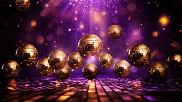 Bola de discoteca con rayos brillantes