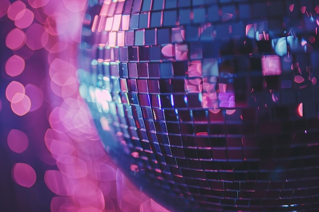 Foto la bola de espejo las luces de la discoteca el fondo de la fiesta de baile