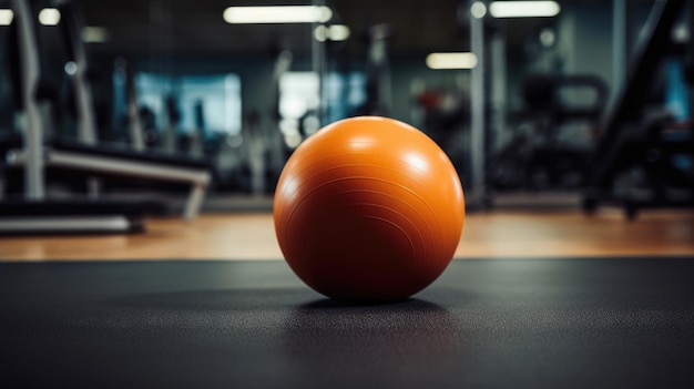 Bola de estabilidad en el área de entrenamiento funcional