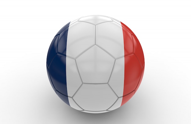 Bola futebol, com, bandeira frança