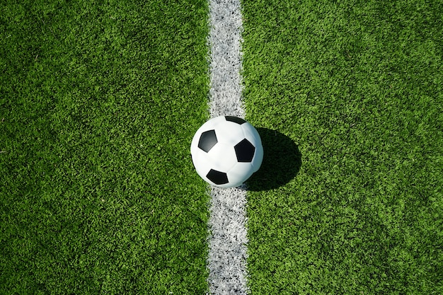 Bola futebol, com, vidro verde