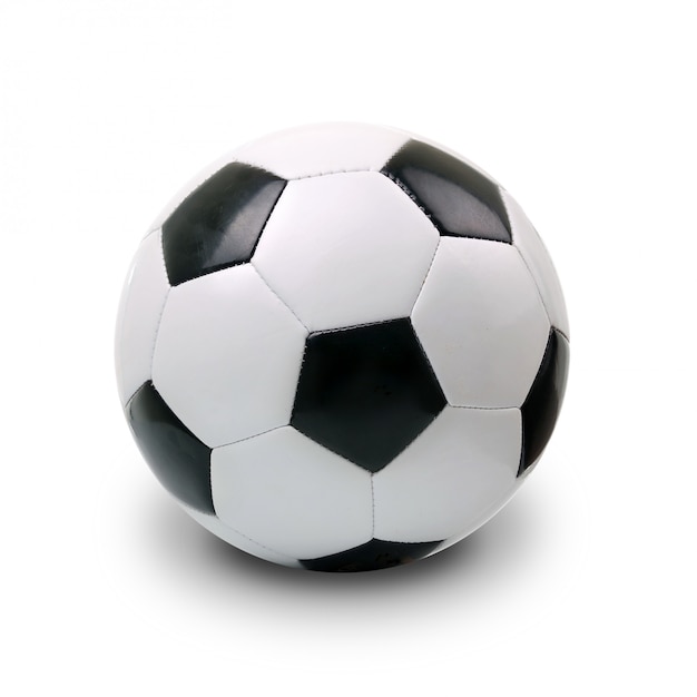 Foto bola futebol, isolado, branco
