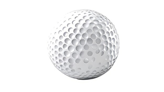 Foto bola de golf sobre un fondo blanco