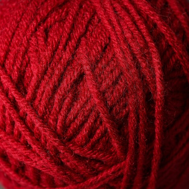 Bola de hilo rojo por todo el fondo, primer plano