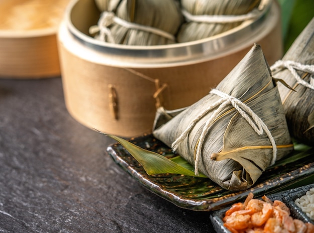 Bola de masa de arroz para Dragon Boat Festival (Festival Duanwu)