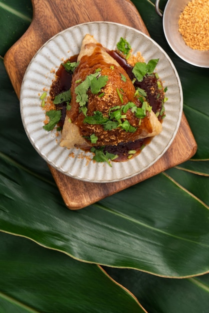 Bola de masa de arroz vegetariana zongzi vegetal para la comida del Festival del Bote del Dragón de Duanwu