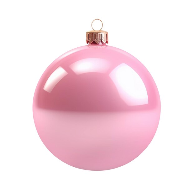 Bola de navidad rosa estilo realista d