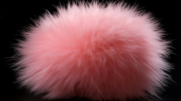 una bola de pelo rosa y esponjosa
