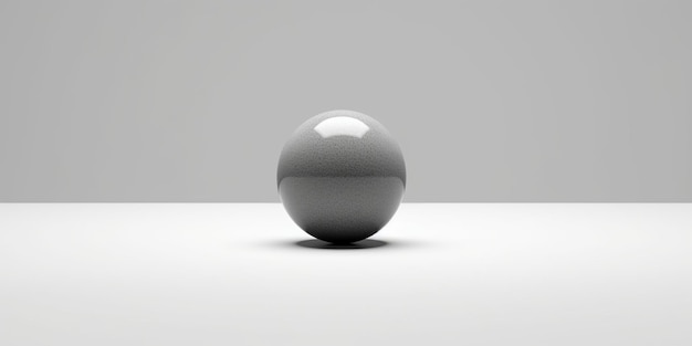 Foto bola redonda gris minimalismo esfera monocromática blanca