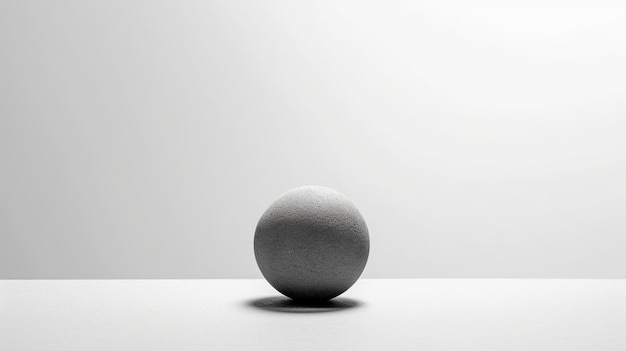 Bola redonda gris minimalismo esfera monocromática blanca