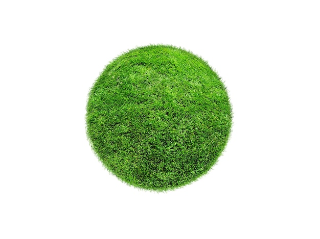 Bola verde feita de grama conceito de ecologia